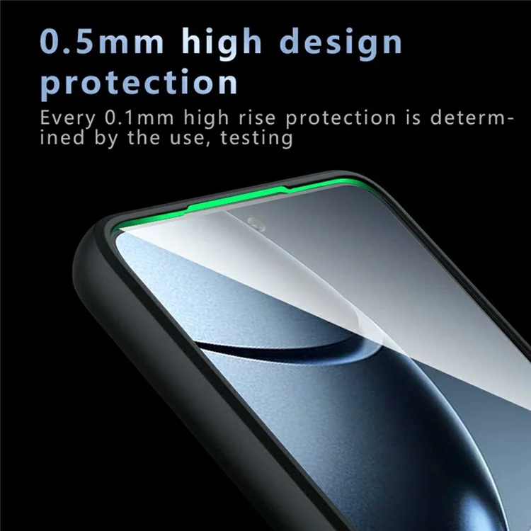 Per Xiaomi 14T Pro Case Skin-Touch TPU+PC Matte Phone Shell, Transparent Black