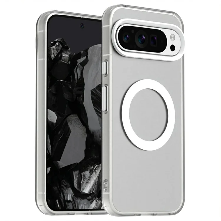 Candy Series For Google Pixel 9 Pro XL Case Compatible with MagSafe PC+TPU+PET Anti-Drop Phone Cover - White