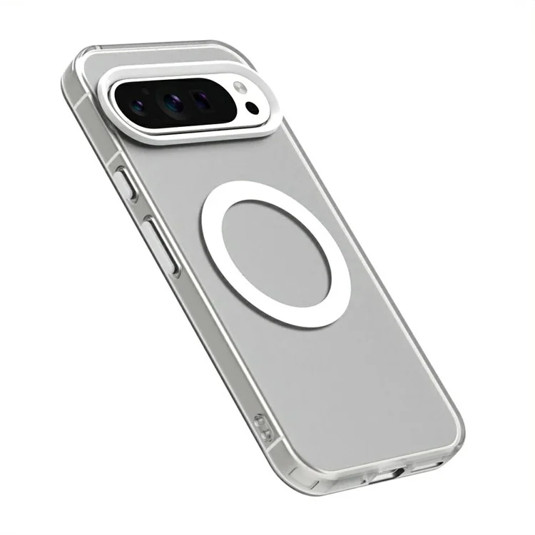 Candy Series For Google Pixel 9 Pro XL Case Compatible with MagSafe PC+TPU+PET Anti-Drop Phone Cover - White