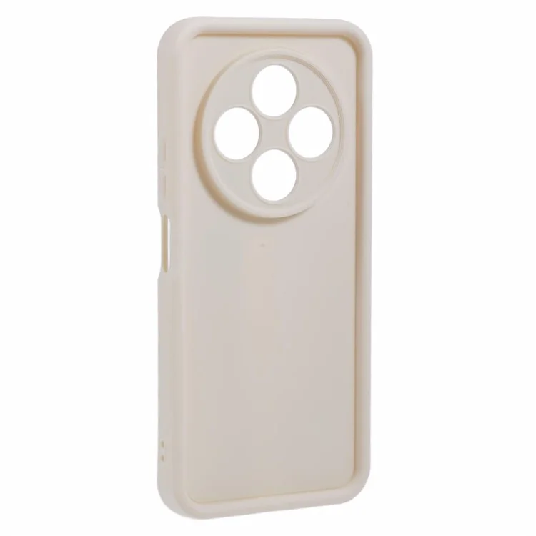 Para Xiaomi Poco C75 4G / Redmi 14R 5G / 14C 4G Capa Desenho Ranhurado TPU Anti-Deslizante Capa de Telefone - Bege
