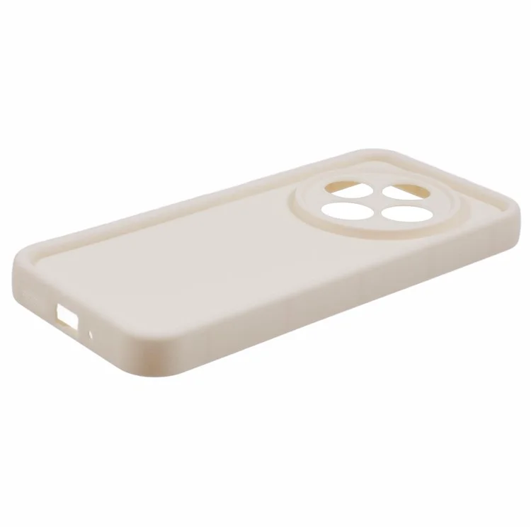 Para Xiaomi Poco C75 4G / Redmi 14R 5G / 14C 4G Capa Desenho Ranhurado TPU Anti-Deslizante Capa de Telefone - Bege