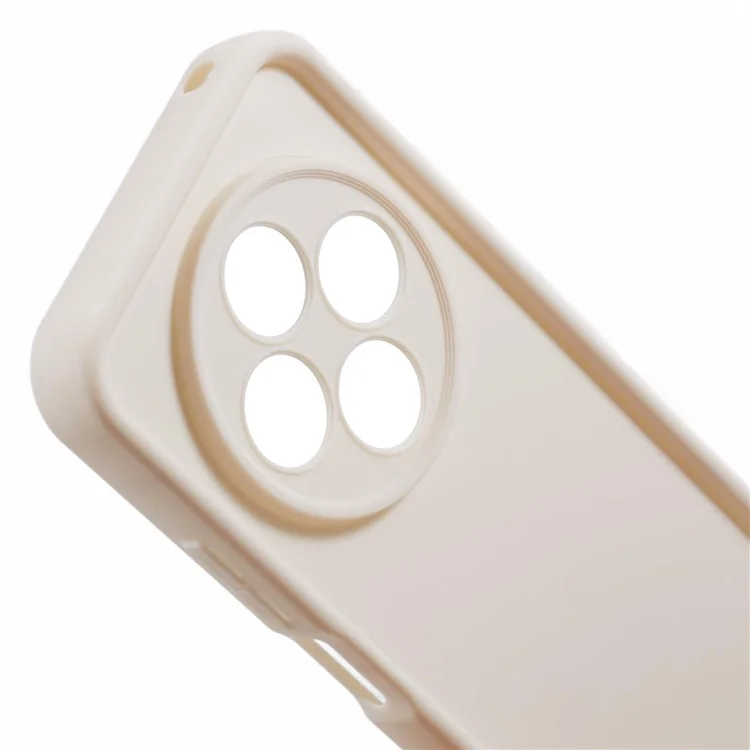 Para Xiaomi Poco C75 4G / Redmi 14R 5G / 14C 4G Capa Desenho Ranhurado TPU Anti-Deslizante Capa de Telefone - Bege