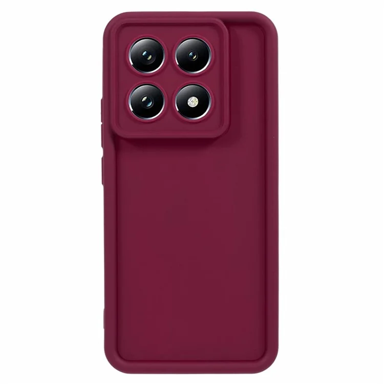 Per Xiaomi 14T Case Grooved Design TPU Anti-Slip Phone Cover - Rosso