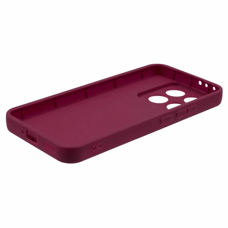 Per Xiaomi 14T Case Grooved Design TPU Anti-Slip Phone Cover - Rosso