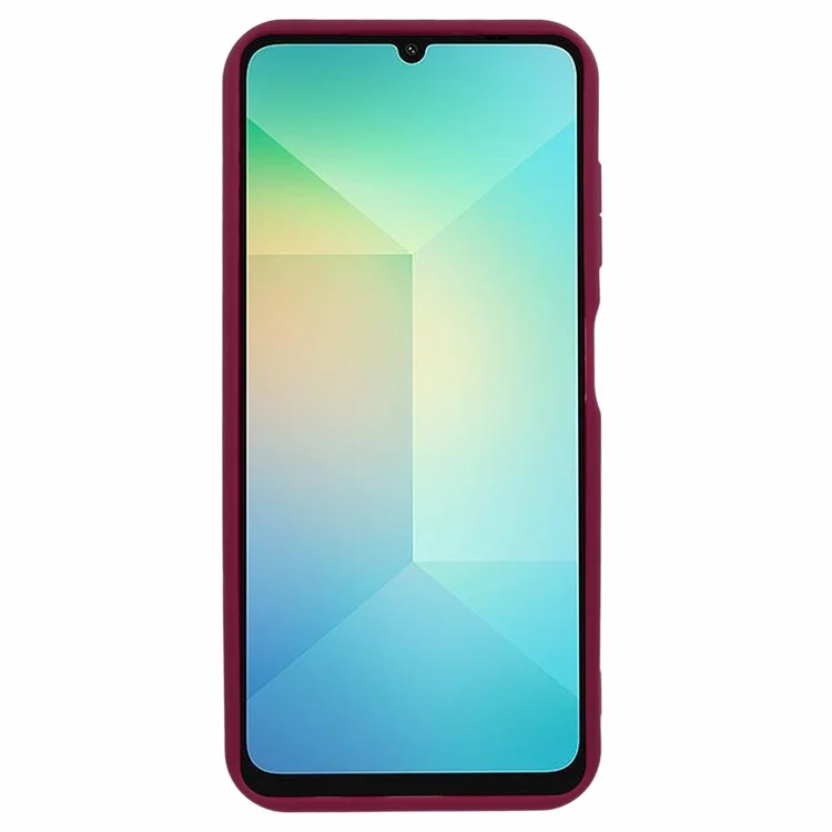 Per Samsung Galaxy A06 Case Grooved Design TPU Anti-Slip Phone Cover - Rosso