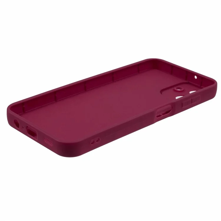 Per Samsung Galaxy A06 Case Grooved Design TPU Anti-Slip Phone Cover - Rosso
