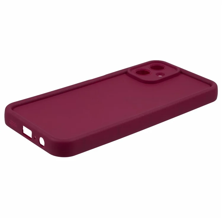Per Samsung Galaxy A06 Case Grooved Design TPU Anti-Slip Phone Cover - Rosso