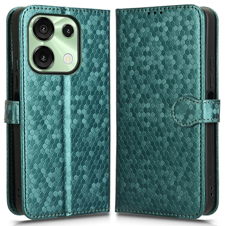 Für Umditigi G9 5G / Anmerkung 90 Wallet Hülle Dot Muster Abdruck PU Leder Telefonabdeckung - Grün