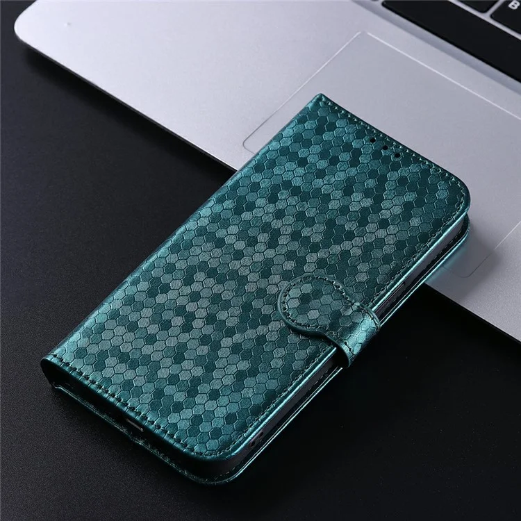 Für Umditigi G9 5G / Anmerkung 90 Wallet Hülle Dot Muster Abdruck PU Leder Telefonabdeckung - Grün