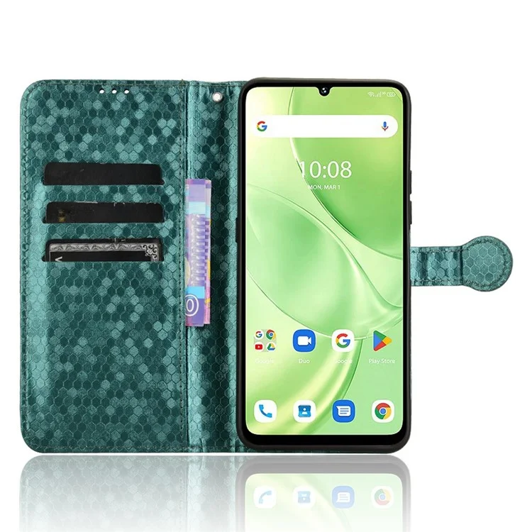 Für Umditigi G9 5G / Anmerkung 90 Wallet Hülle Dot Muster Abdruck PU Leder Telefonabdeckung - Grün