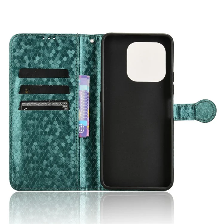 Für Umditigi G9 5G / Anmerkung 90 Wallet Hülle Dot Muster Abdruck PU Leder Telefonabdeckung - Grün
