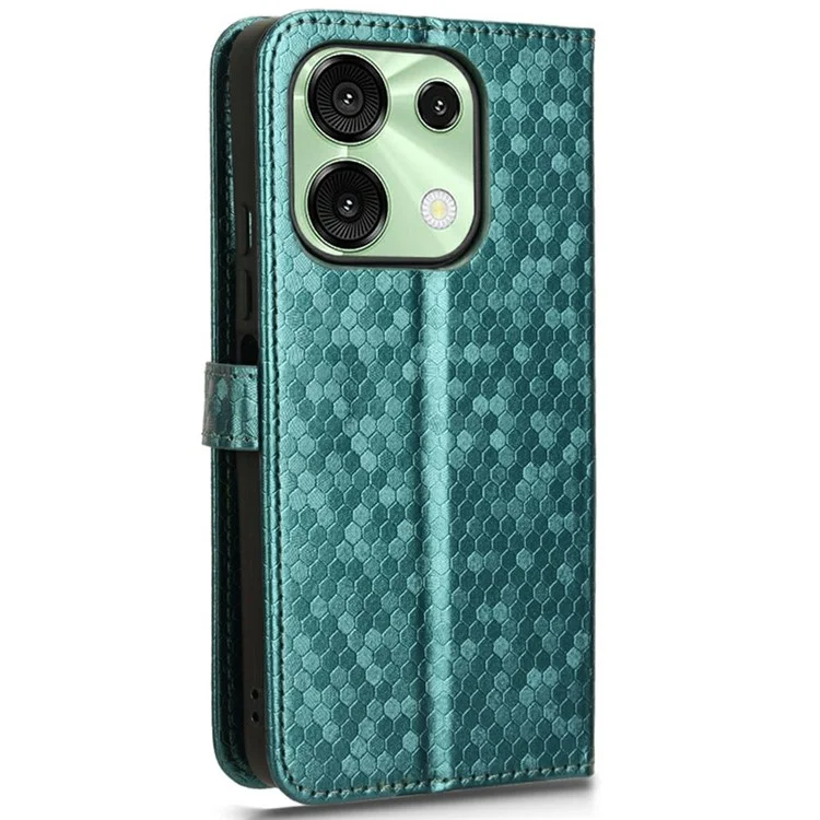 Für Umditigi G9 5G / Anmerkung 90 Wallet Hülle Dot Muster Abdruck PU Leder Telefonabdeckung - Grün