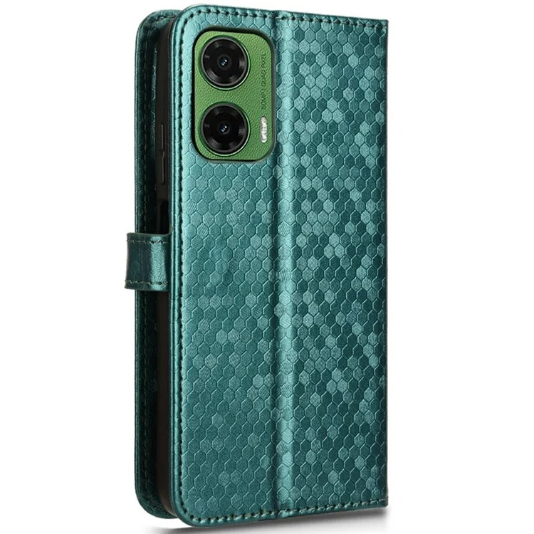 Per Motorola Moto G35 5G Wallet Case Dot Pattern Impronta PU Coperchi - Verde