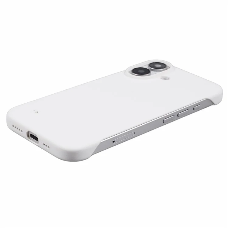 Per Iphone 16 Case Hard PC Skin-Touch Cover Del Telefono Squadre Senza Tela - Bianco