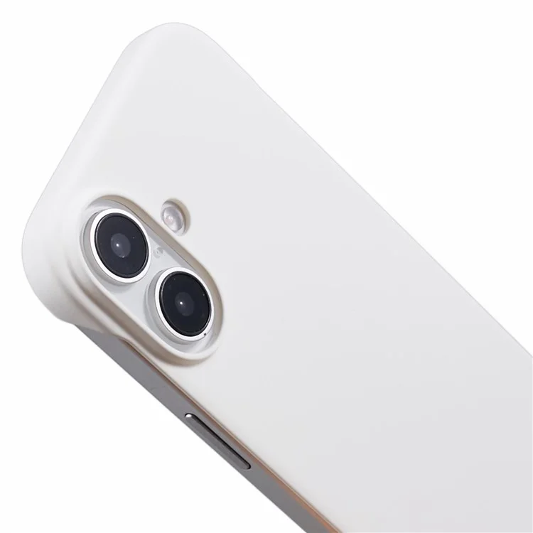 Per Iphone 16 Case Hard PC Skin-Touch Cover Del Telefono Squadre Senza Tela - Bianco
