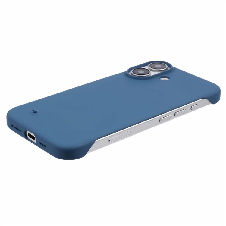 For iPhone 16 Case Hard PC Skin-Touch Phone Cover Frameless Breathable Cooling - Royal Blue