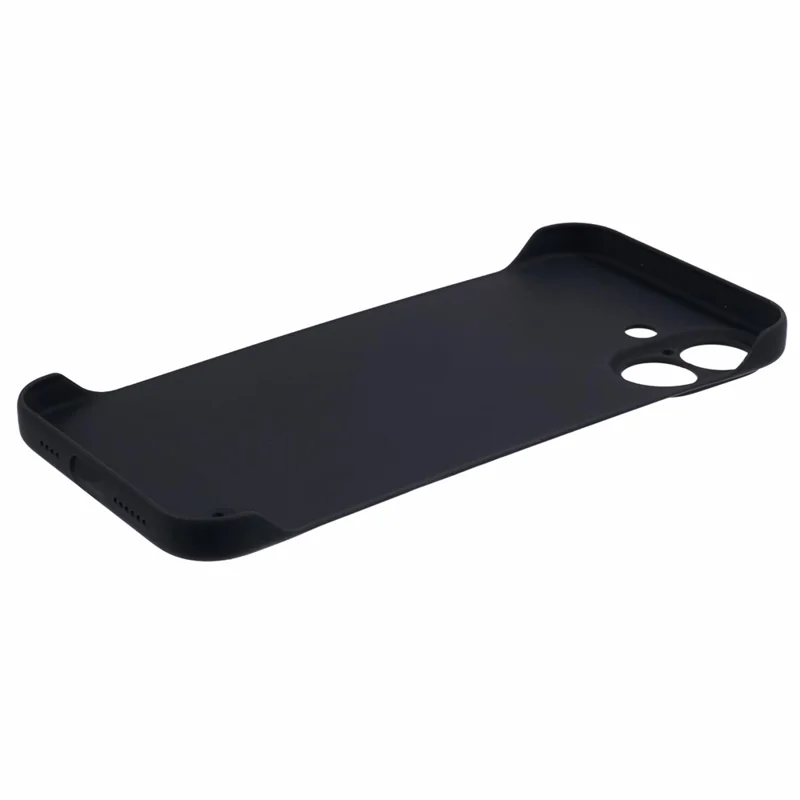 Per iPhone 16 Plus Custodia Frameless Case Hard PC Slim Minimalista Custodia per Telefono Skin-Touch - Nero