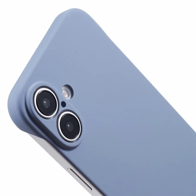 For iPhone 16 Plus Frameless Case Hard PC Slim Minimalist Phone Cover Skin-Touch - Lavender Grey