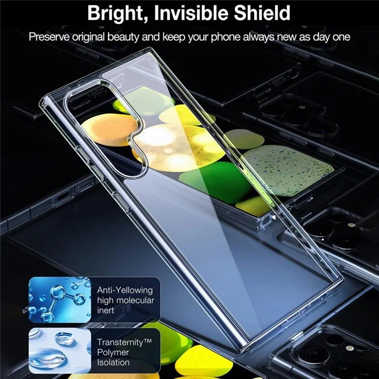 TORRAS Pour Samsung Galaxy S24 Ultra Coque de téléphone Antichoc Transparent Étui de protection TPU
