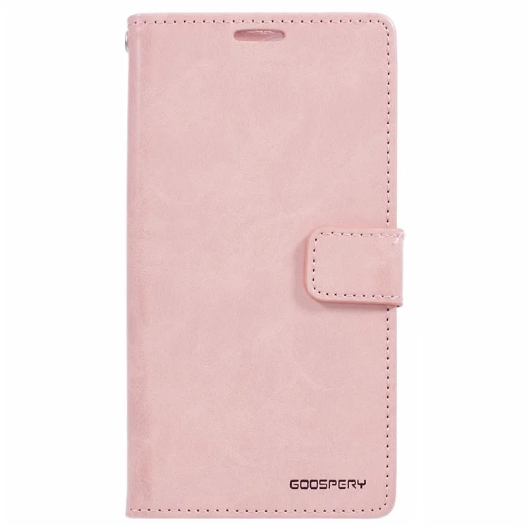 MERCURY GOOSPERY Blue Moon For iPhone 16 Case Stand Full Protection Leather Phone Cover - Pink