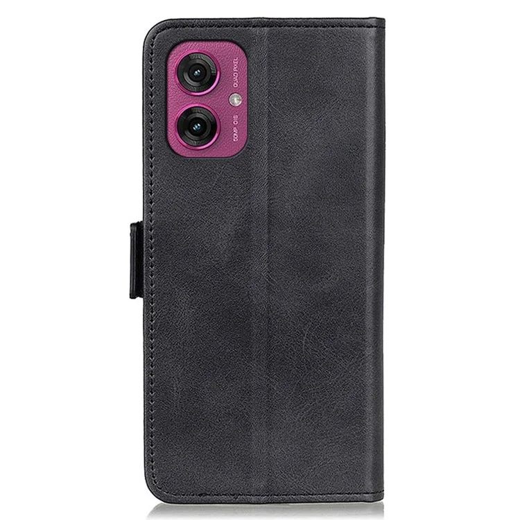 Pour Motorola Moto G55 5G Case de Support Texture de la Vache - Noir