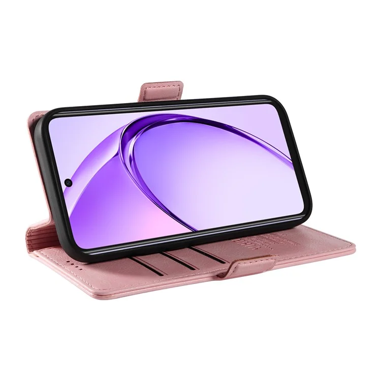 Yikatu YK-007 Für Oppo A3x 4G / 5g / A3 4g / 5g / A60 5G / A40 4G / A40m 4G Halle Seitschnalle PU Leder Telefonabdeckung Litchi Textur - Rosa