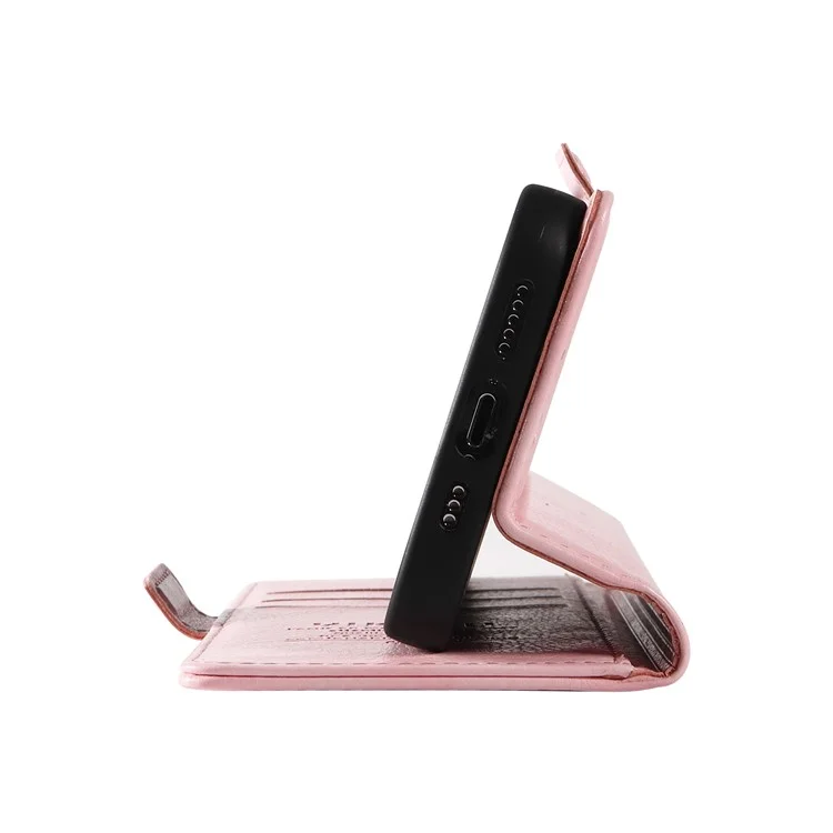 Yikatu YK-007 Für Oppo A3x 4G / 5g / A3 4g / 5g / A60 5G / A40 4G / A40m 4G Halle Seitschnalle PU Leder Telefonabdeckung Litchi Textur - Rosa