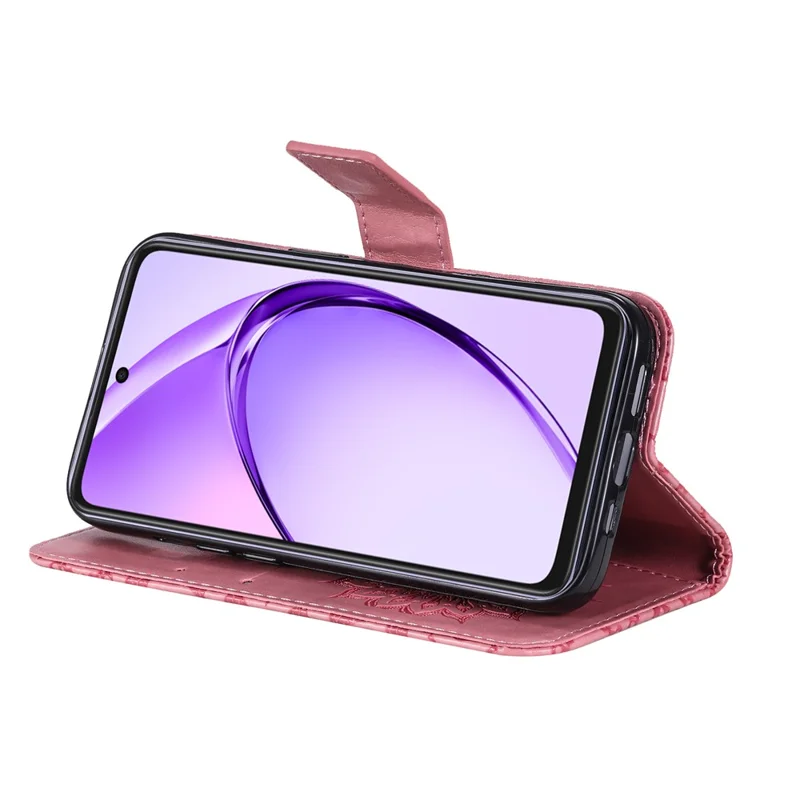 KT Impresión de Flower Series-1 Para Oppo A3x 4G / 5G / A3 4G / 5G / A60 5G / A40 4G / A40M 4G Case Sunflower Leather Willet Telep Cubierta - Rosa