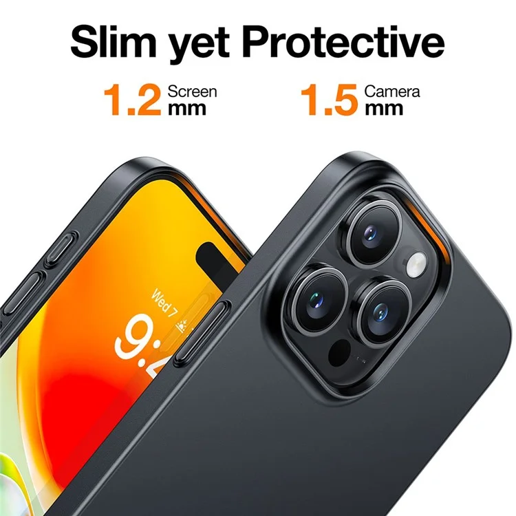 TORRAS For iPhone 15 Pro Max Case Hard PC Phone Cover Shockproof Protective Cover - Navy Blue