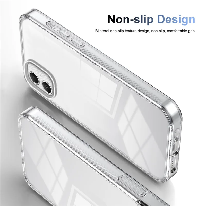 For Samsung Galaxy A06 4G Clear Phone Case TPU+PC Anti-Slip Drop-Proof Back Cover - Transparent