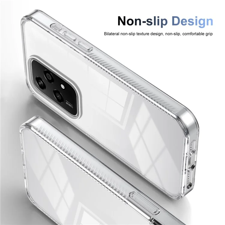 For Honor 200 Lite Clear Phone Case TPU+PC Anti-Slip Drop-Proof Back Cover - Transparente