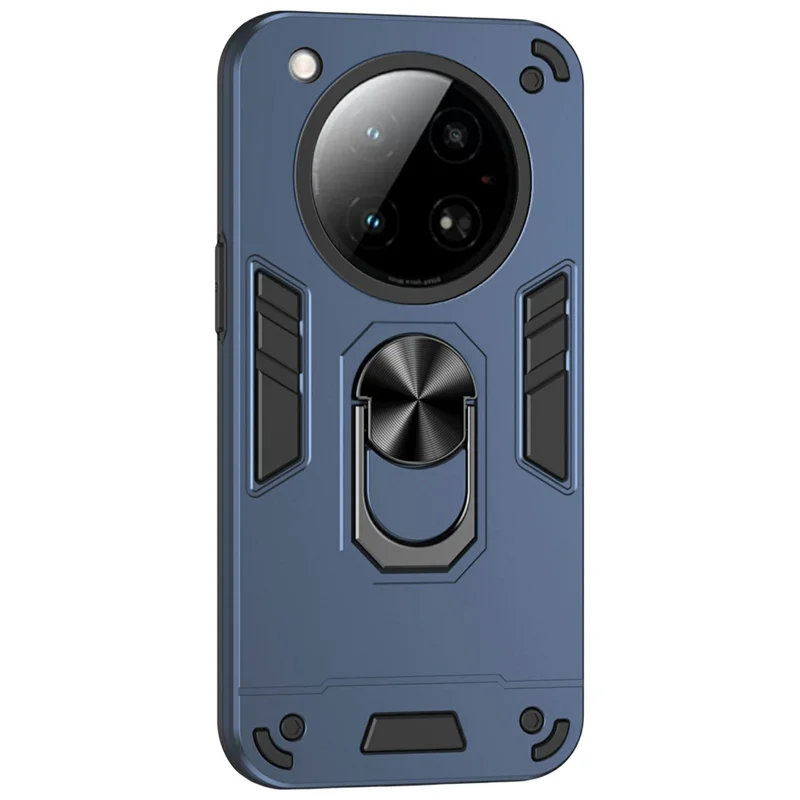 For Infinix Zero 40 4G Case PC+TPU Drop Defend Phone Cover with Ring Kickstand - Blue