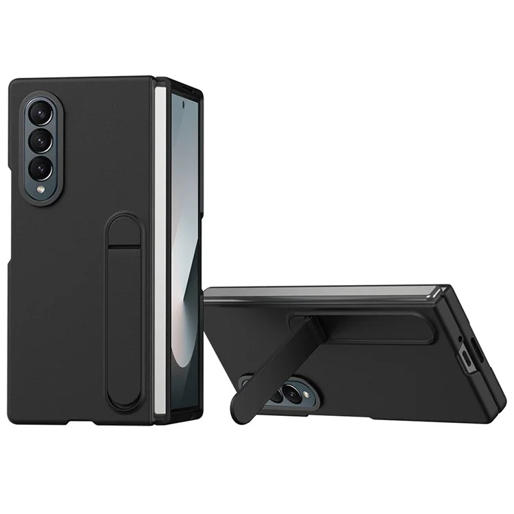 Для Samsung Galaxy Z Fold4 5G Case Kickstend PC PC Phph - Черный