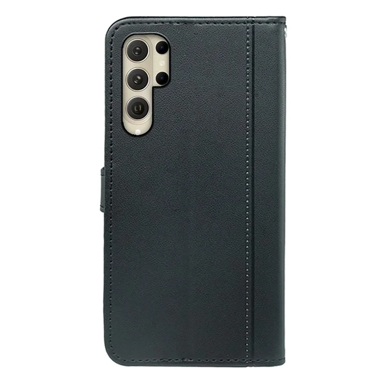 Para Samsung Galaxy S25 Ultra Wallet Case Magnetic Snap Telephip Cover With Strap - Negro