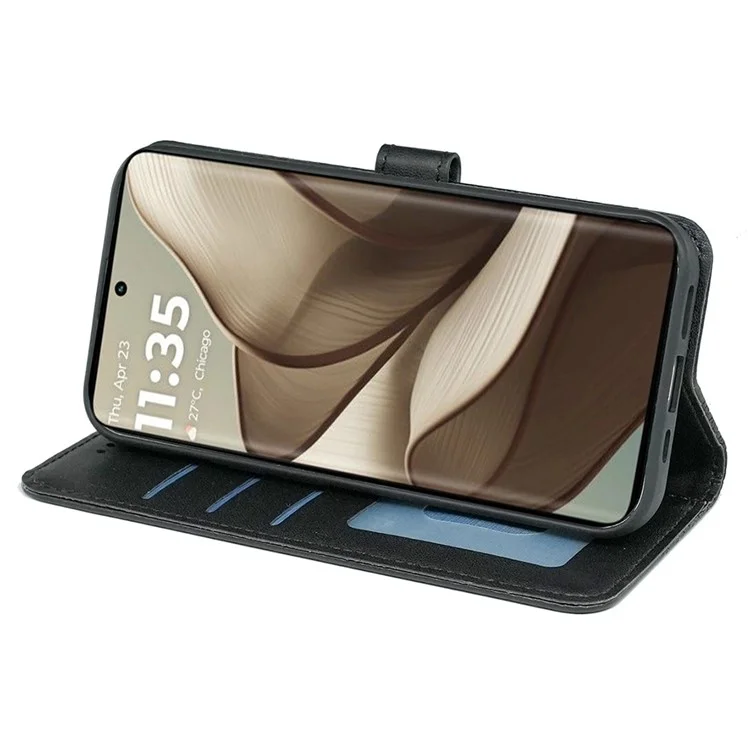 Per Motorola Edge 50 5G Wallet Telefono Tecny Impronta Flip Cover Flip - Nero
