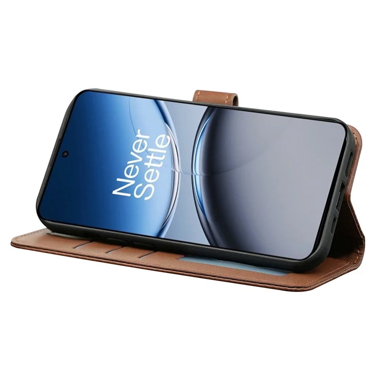 For OnePlus Nord 4 Wallet Phone Case Pattern Imprint Leather Flip Cover - Brown