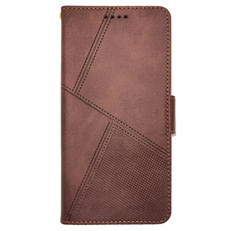 Idewei Para Samsung Galaxy S24 FE Casa Catura Tape de Capela Tape Textura de Palf - Café