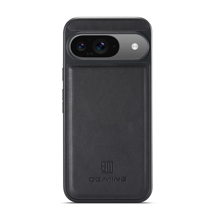DG.MING M5 Series For Google Pixel 9 Pro  /  Pixel 9 Case Detachable Magnetic Leather Phone Cover with Card Slots - Black