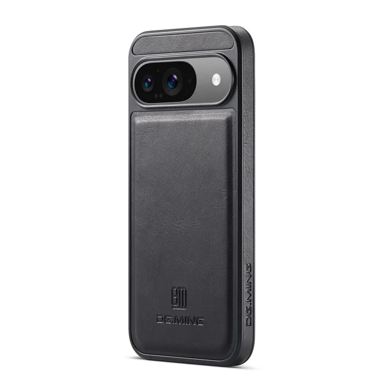 DG.MING M5 Series For Google Pixel 9 Pro  /  Pixel 9 Case Detachable Magnetic Leather Phone Cover with Card Slots - Black
