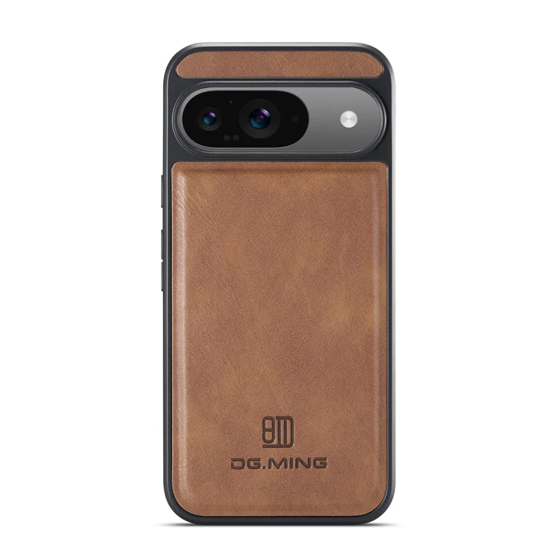 DG.MING M5 Series For Google Pixel 9 Pro  /  Pixel 9 Case Detachable Magnetic Leather Phone Cover with Card Slots - Brown