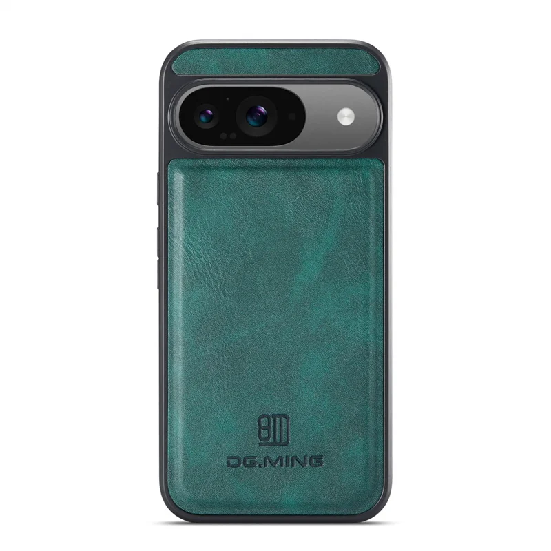 DG.MING M5 Series For Google Pixel 9 Pro  /  Pixel 9 Case Detachable Magnetic Leather Phone Cover with Card Slots - Green
