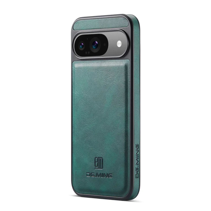 DG.MING M5 Series For Google Pixel 9 Pro  /  Pixel 9 Case Detachable Magnetic Leather Phone Cover with Card Slots - Green