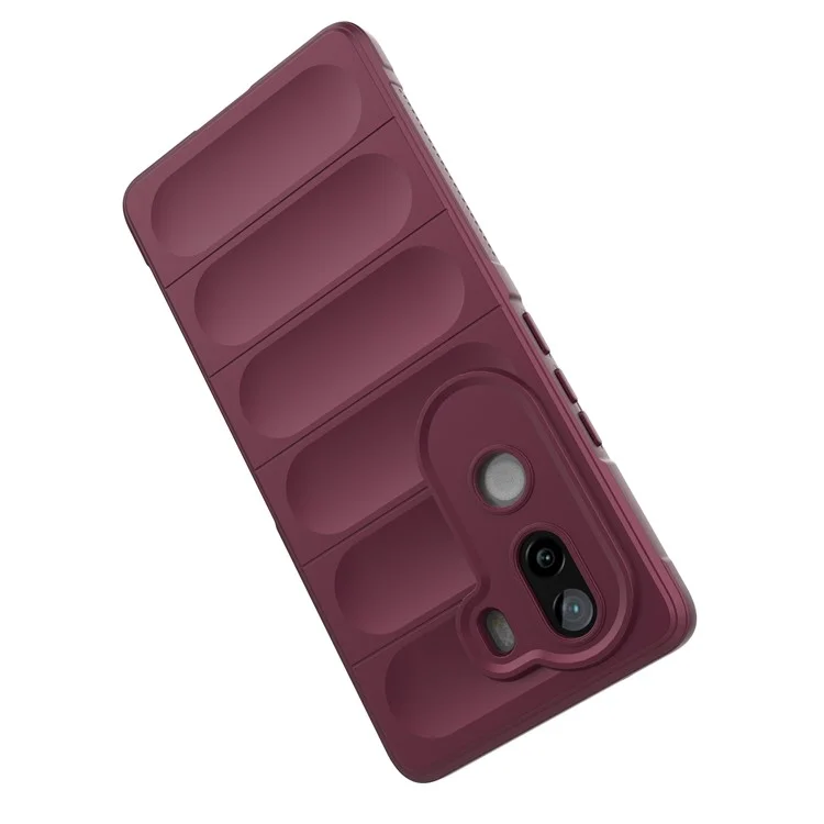 Per Vivo Iqoo Z9s 5g Case Anti-drop Soft Tpu Robusto Cover Posteriore Del Telefono - Vino Rosso