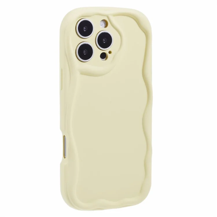 For iPhone 16 Pro Max Case Candy Color Phone Shell Rubberized TPU Cover - Yellow
