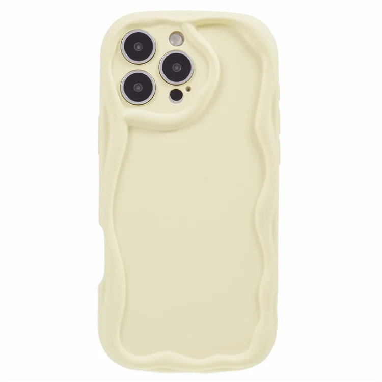 For iPhone 16 Pro Max Case Candy Color Phone Shell Rubberized TPU Cover - Yellow