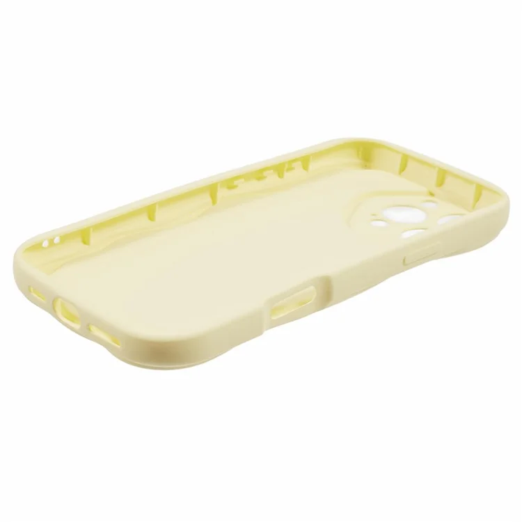 For iPhone 16 Pro Max Case Candy Color Phone Shell Rubberized TPU Cover - Yellow