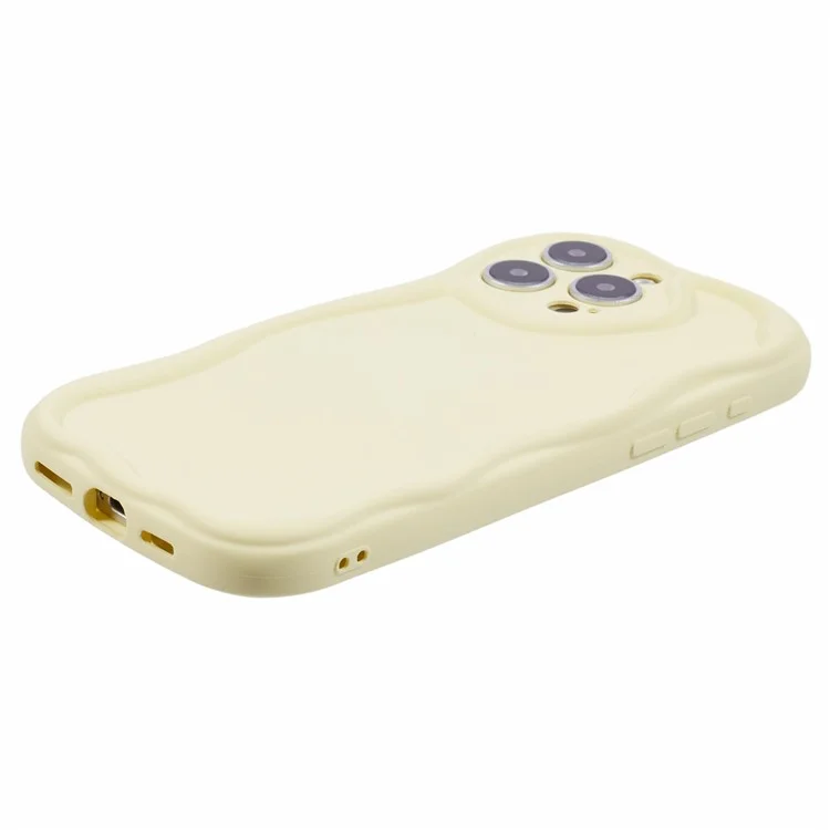For iPhone 16 Pro Max Case Candy Color Phone Shell Rubberized TPU Cover - Yellow