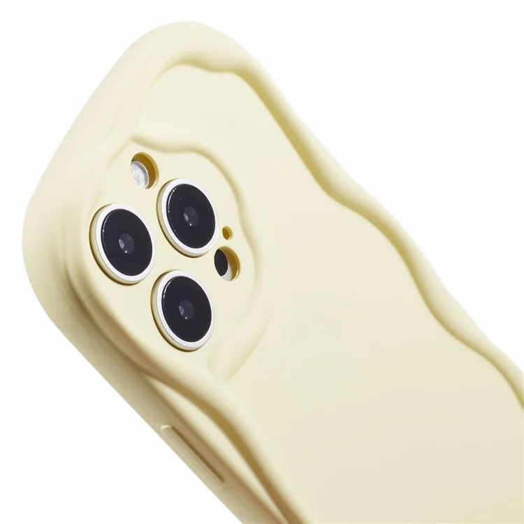 For iPhone 16 Pro Max Case Candy Color Phone Shell Rubberized TPU Cover - Yellow
