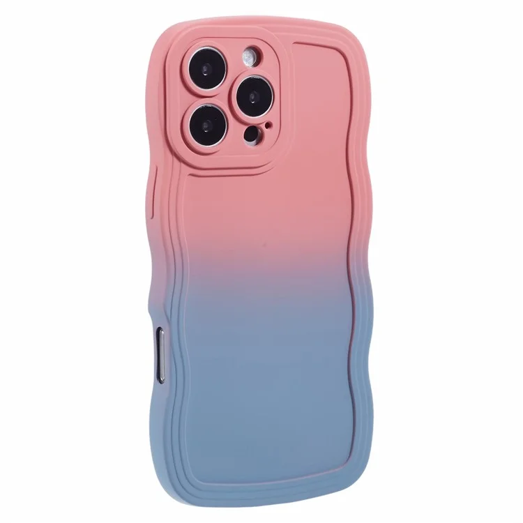 JTW -serie Für Iphone 16 Pro Max TPU Phone Case Gradientenfarbe Gummi - Pink+himmelblau
