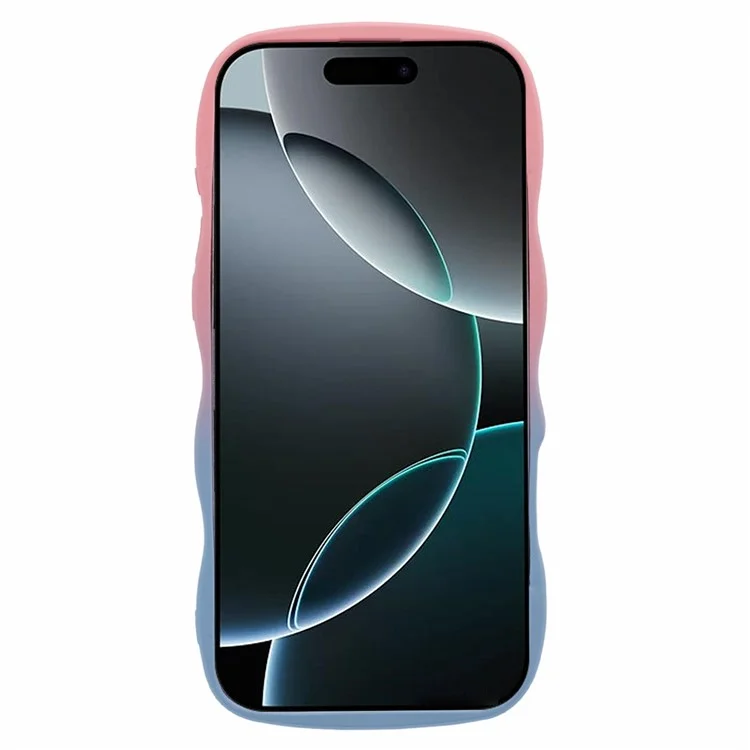 JTW -serie Für Iphone 16 Pro Max TPU Phone Case Gradientenfarbe Gummi - Pink+himmelblau